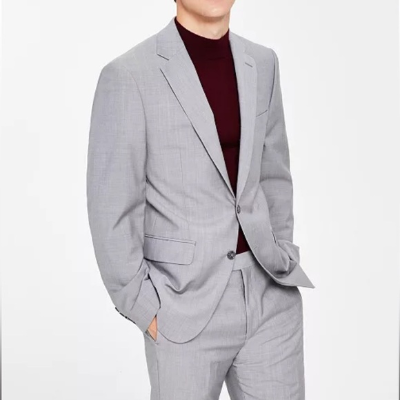 Men's Slim-Fit Wool-Blend Stretch Suit Jackets & Pant - Picture 1 of 5